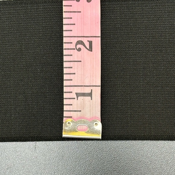 Vtg New York & Co Black/Silver Elastic Belt Bling Rhinestone Buckle L/XL - Picture 9 of 11